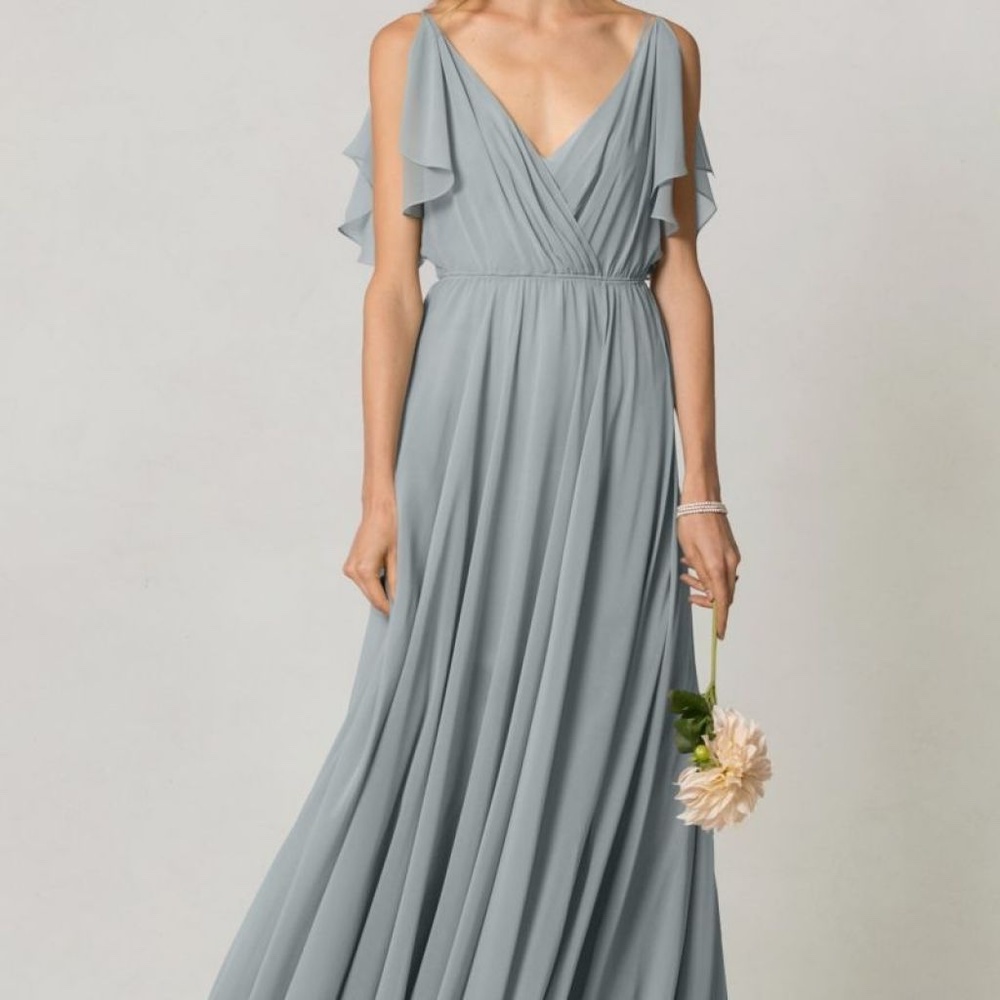 Jenny Yoo Cassie Light blue bridal maxi dress - SZ 4